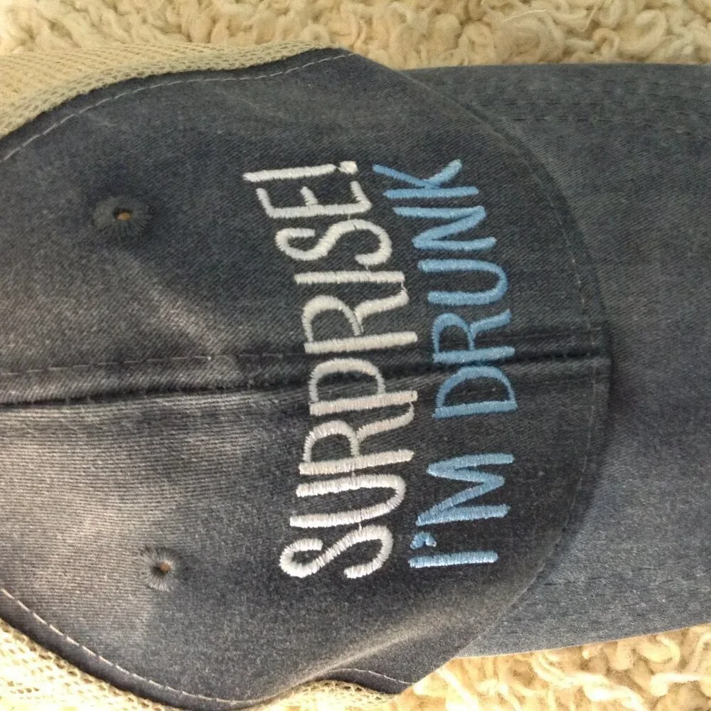 2 Adams Adjustable trucker Hats, Upscale fashion Headwear; Keg Party, Good Times